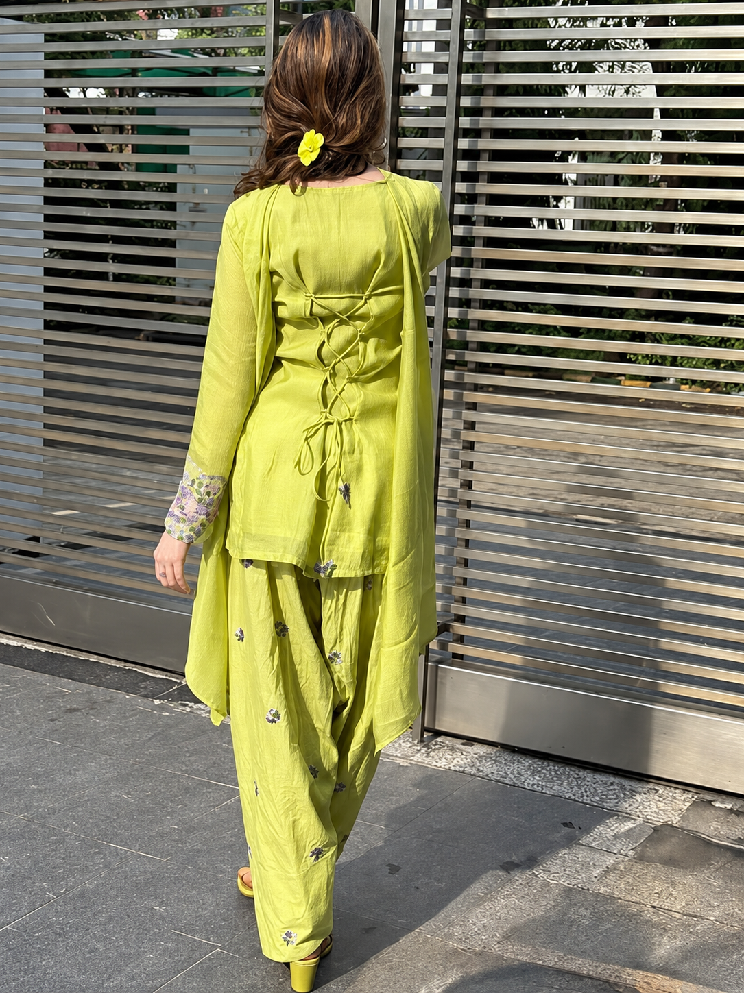 Elegant Green Farshi Salwar Kurti Set for Women | Festive & Traditional Ethnic Wear - Image 3